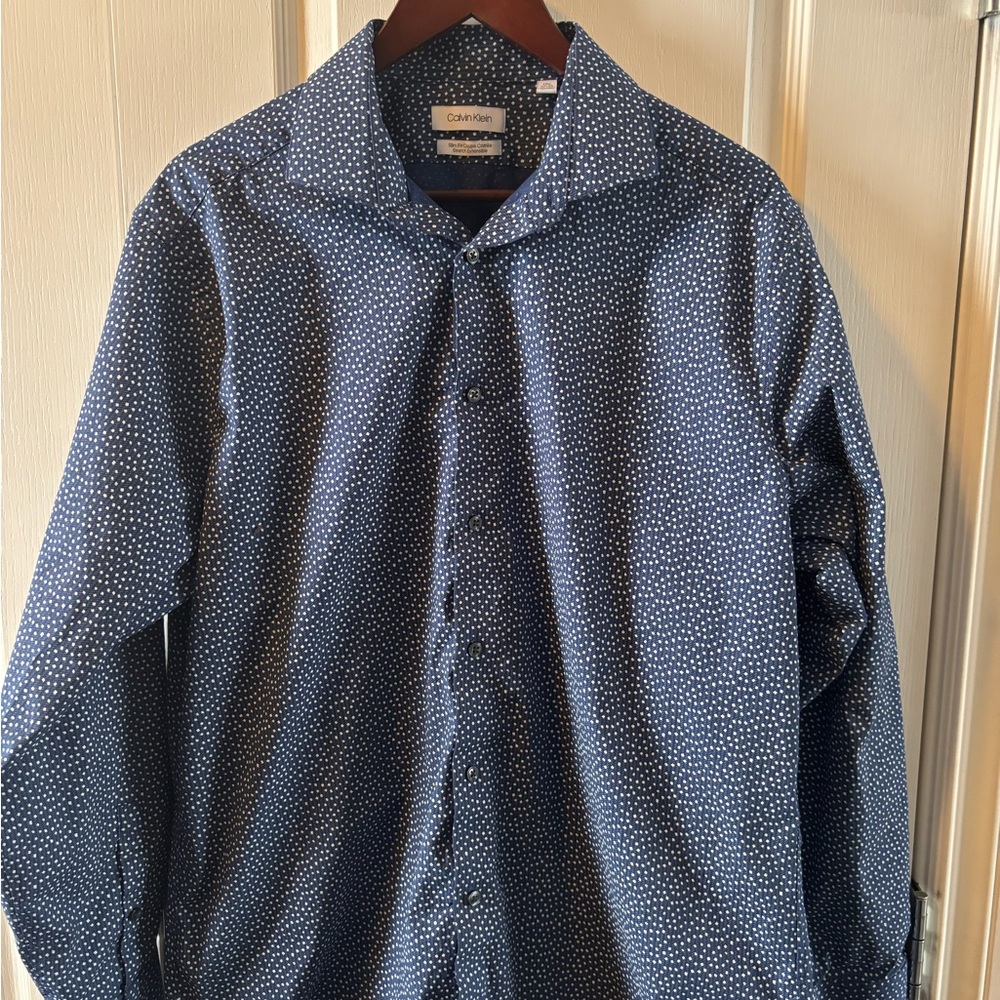 Calvin Klein Blue Casual Button Down Shirt